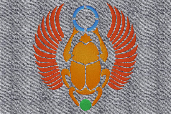 A Detailed Review of the Egyptian Scarab Embroidery Design