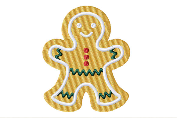 A Gingerbread Man Embroidery for Premium Boutique Sweatshirts