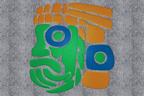 Aztec Mark: A Bold, Graphic Statement for Modern Embroidery