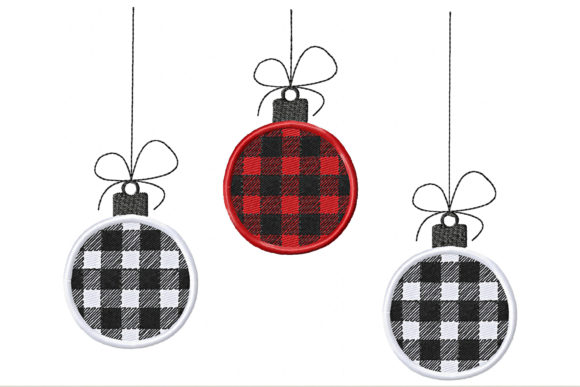 Christmas Balls Plaid Embroidery Design Review