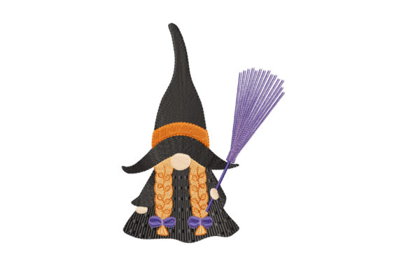 Halloween Gnome Girl Witch Embroidery Design Review