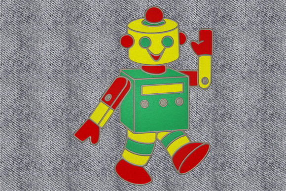 Happy Robot Embroidery: A Cozy, Playful Gift Design