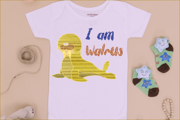 I Am Walrus Lettering Shape Review for Branded Merchandise