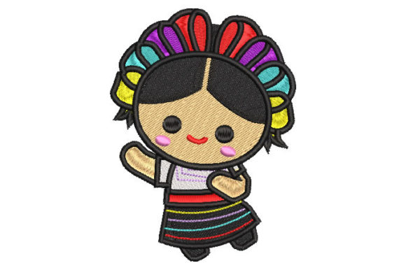 Lele Doll with Crown: A Perfect Embroidery Design for Personalized Keepsakes