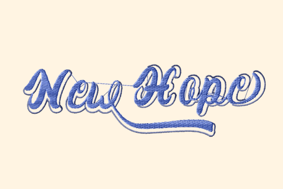 New Hope Blue Shadowed Lettering: A Designer's Review