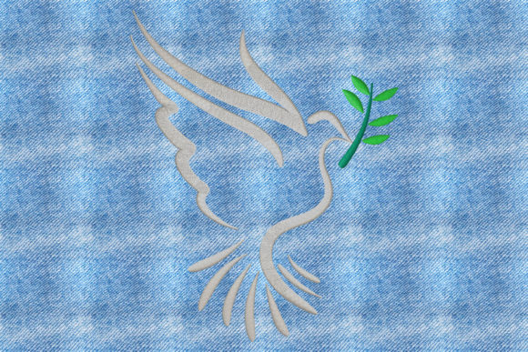 The Gentle Charm of the Pigeon of Peace Embroidery Design